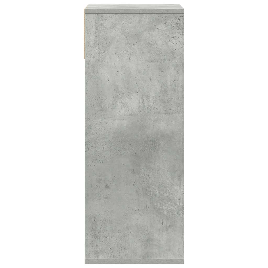Book Cabinet Concrete Grey 34x31x80 cm Engineered Wood